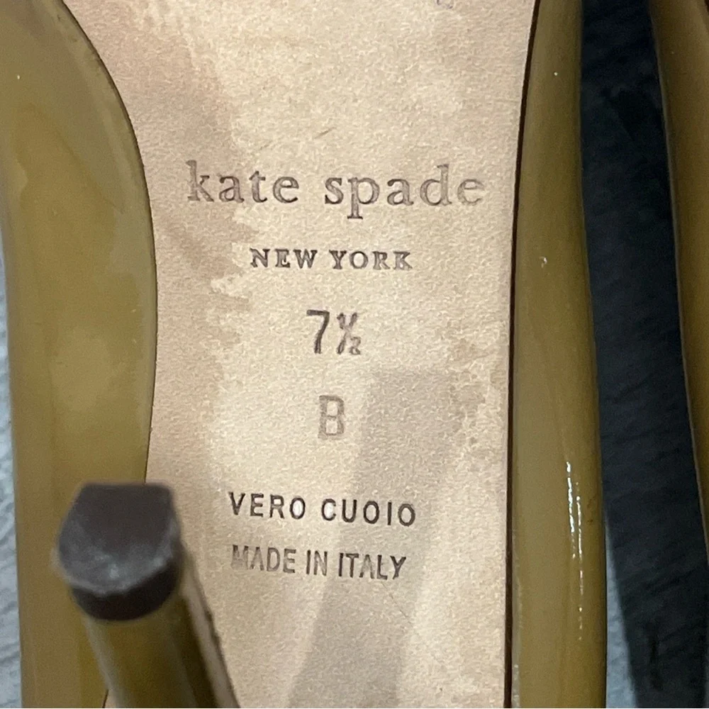 Kate Spade Women's Tan Patent Heels‎ Stiletto Pumps Size 7.5 B